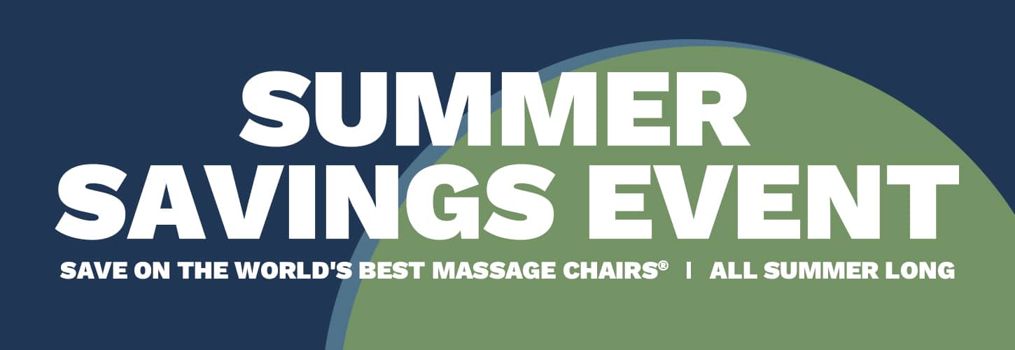 summer savings event on massage chairs